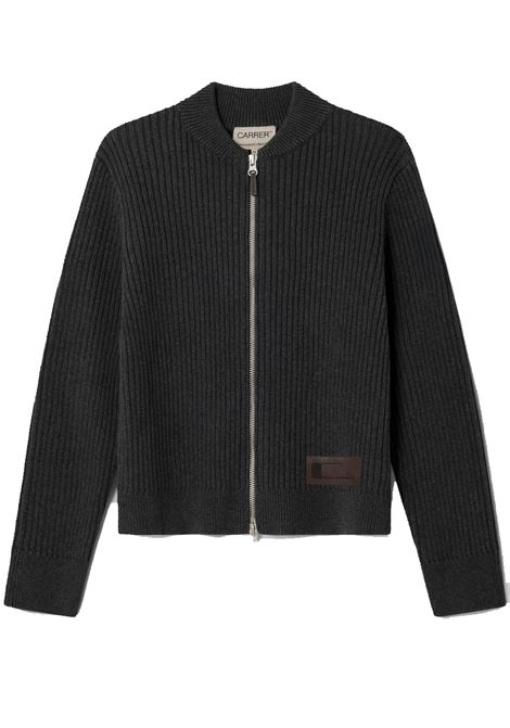 giacca cardigan ash knit bomber uomo grigio CARRER | ASH KNIT BOMBERGREY